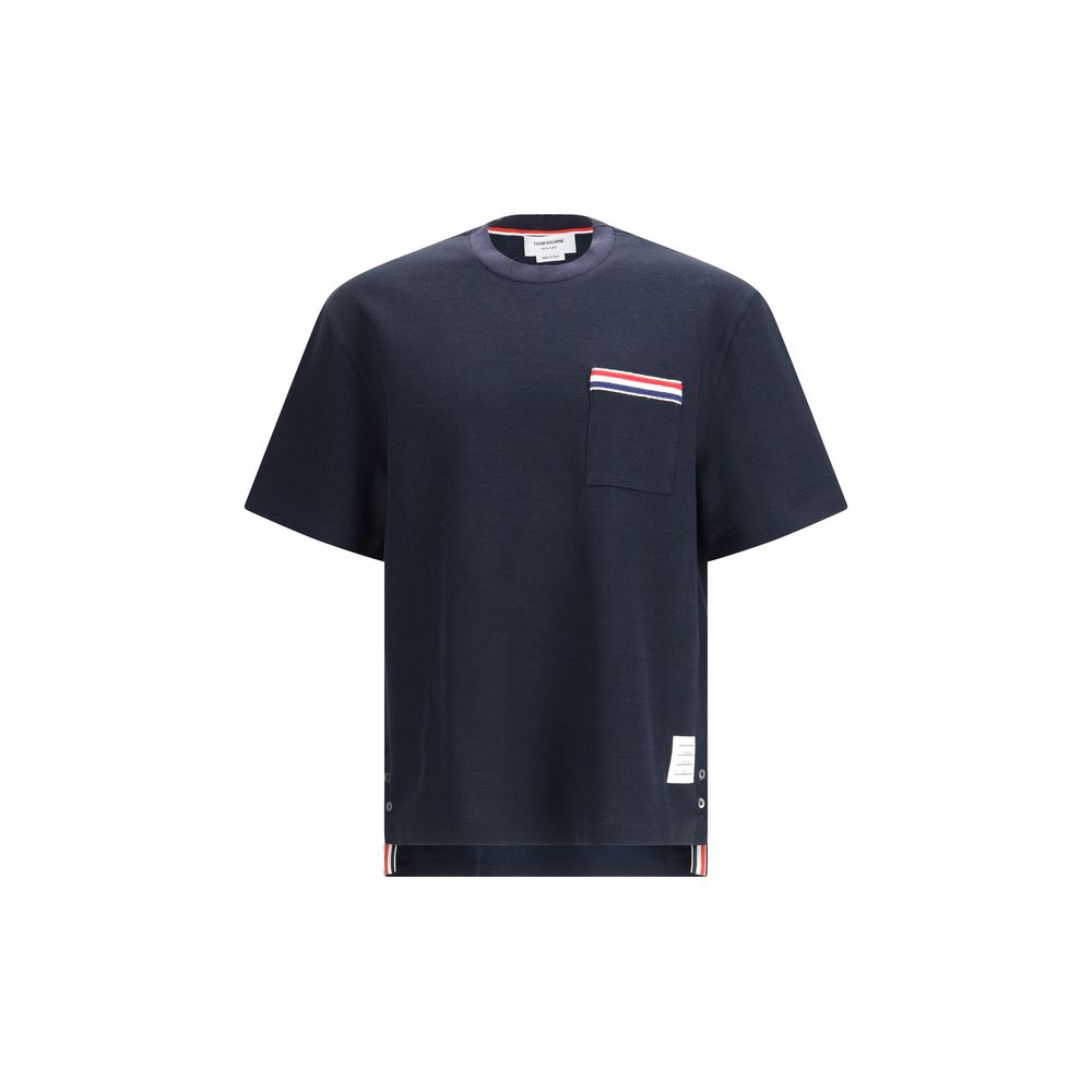 T-shirt en coton bleu Thom Browne