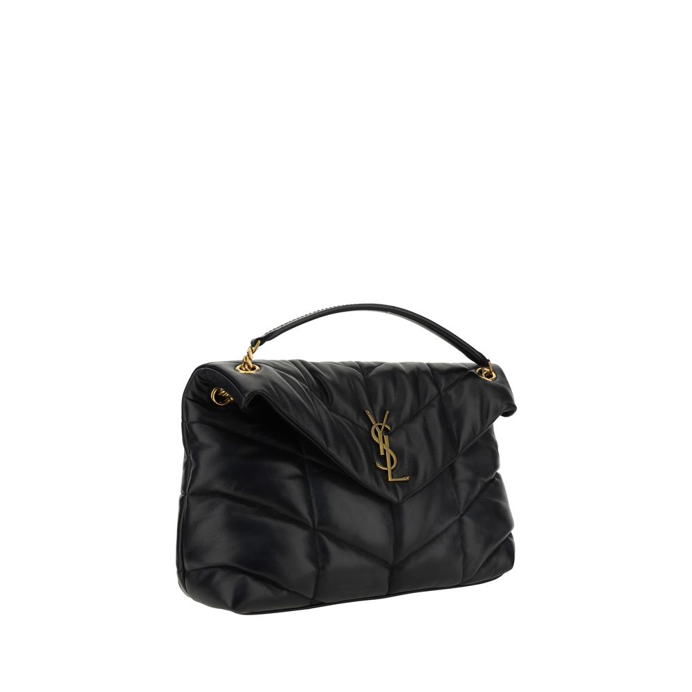 Sac bandoulière Saint Laurent en cuir d'agneau noir