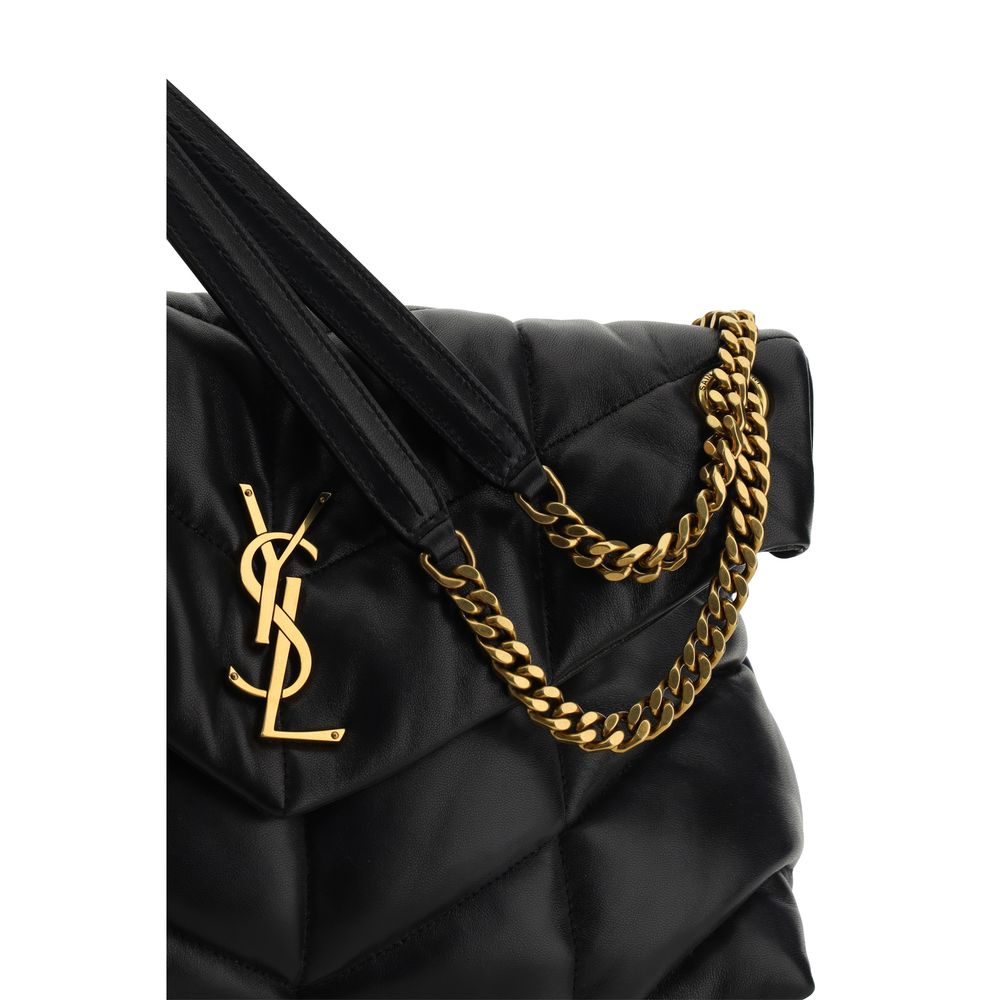 Sac bandoulière Saint Laurent en cuir d'agneau noir