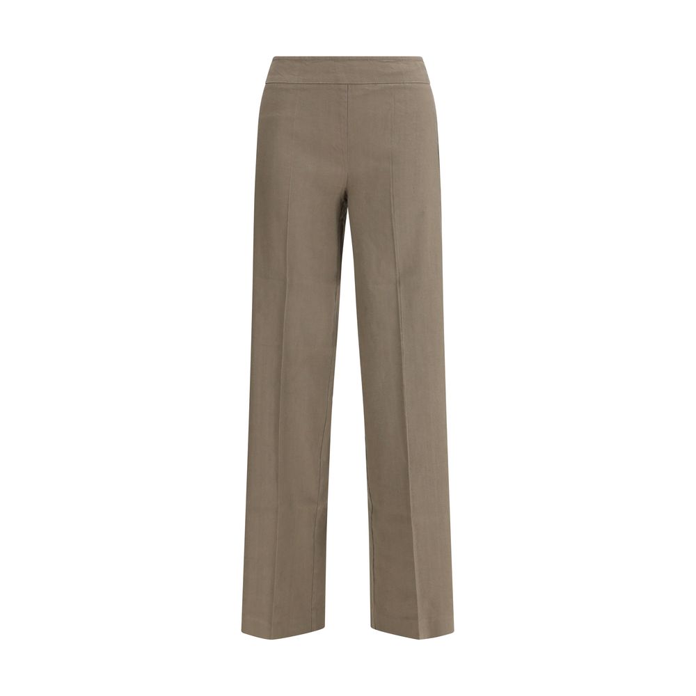 Pantalon décontracté en lin beige Avenue Montaigne