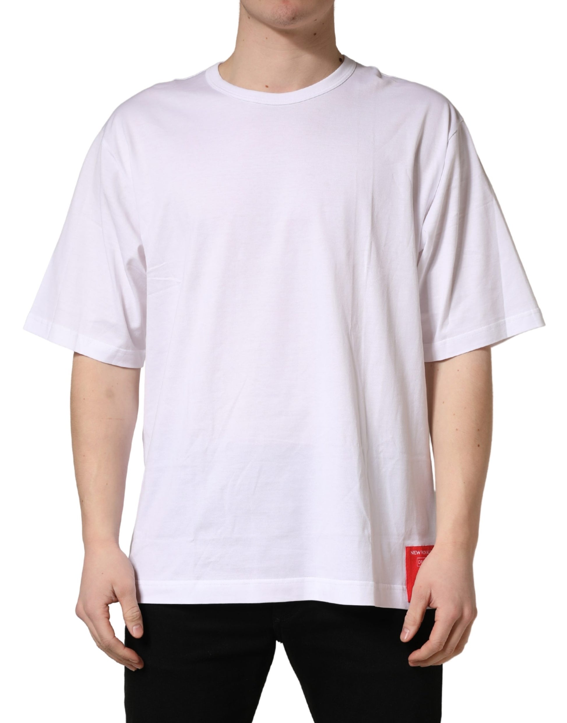 T-shirt Dolce & Gabbana en coton blanc à manches courtes et col rond