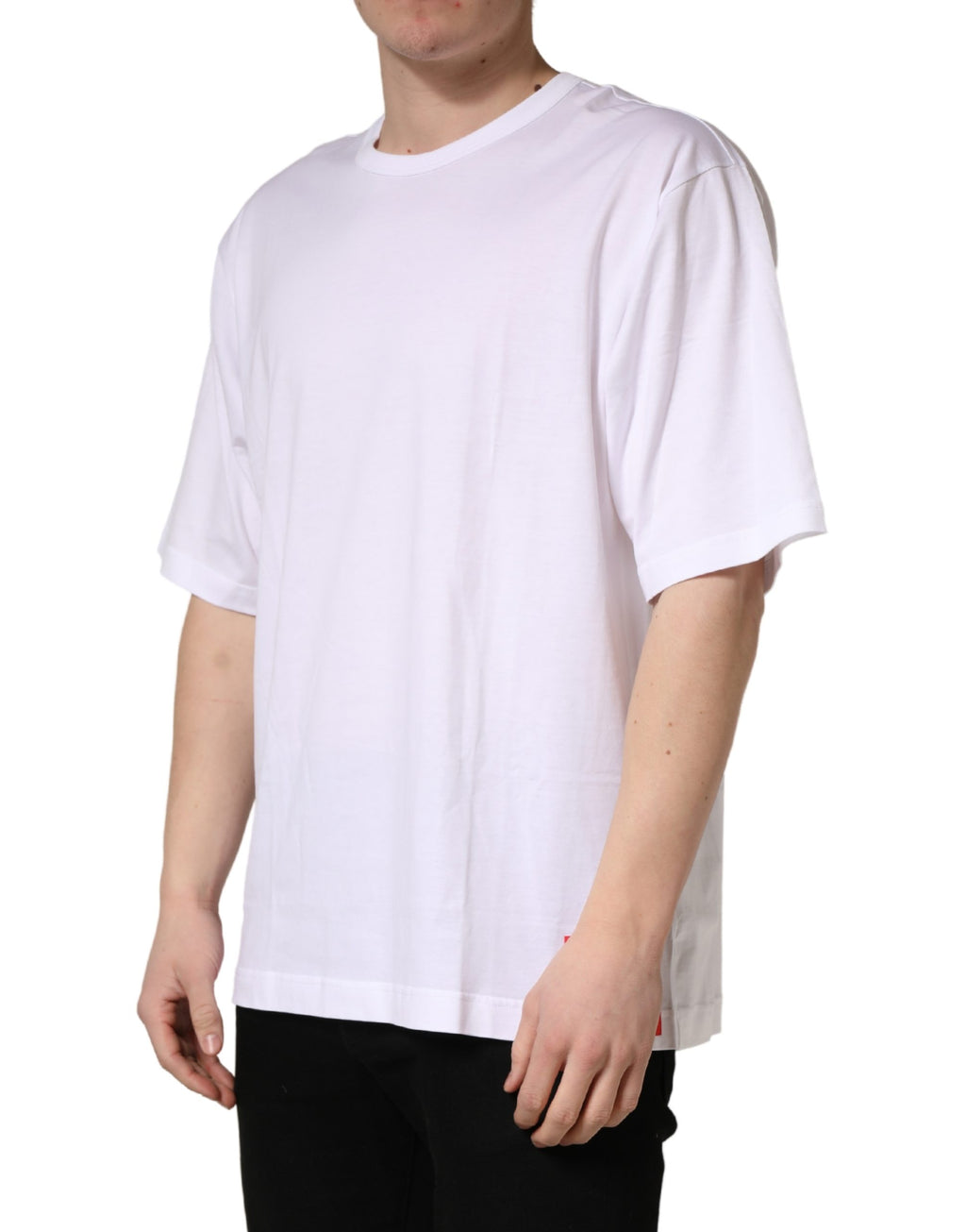 T-shirt Dolce & Gabbana en coton blanc à manches courtes et col rond