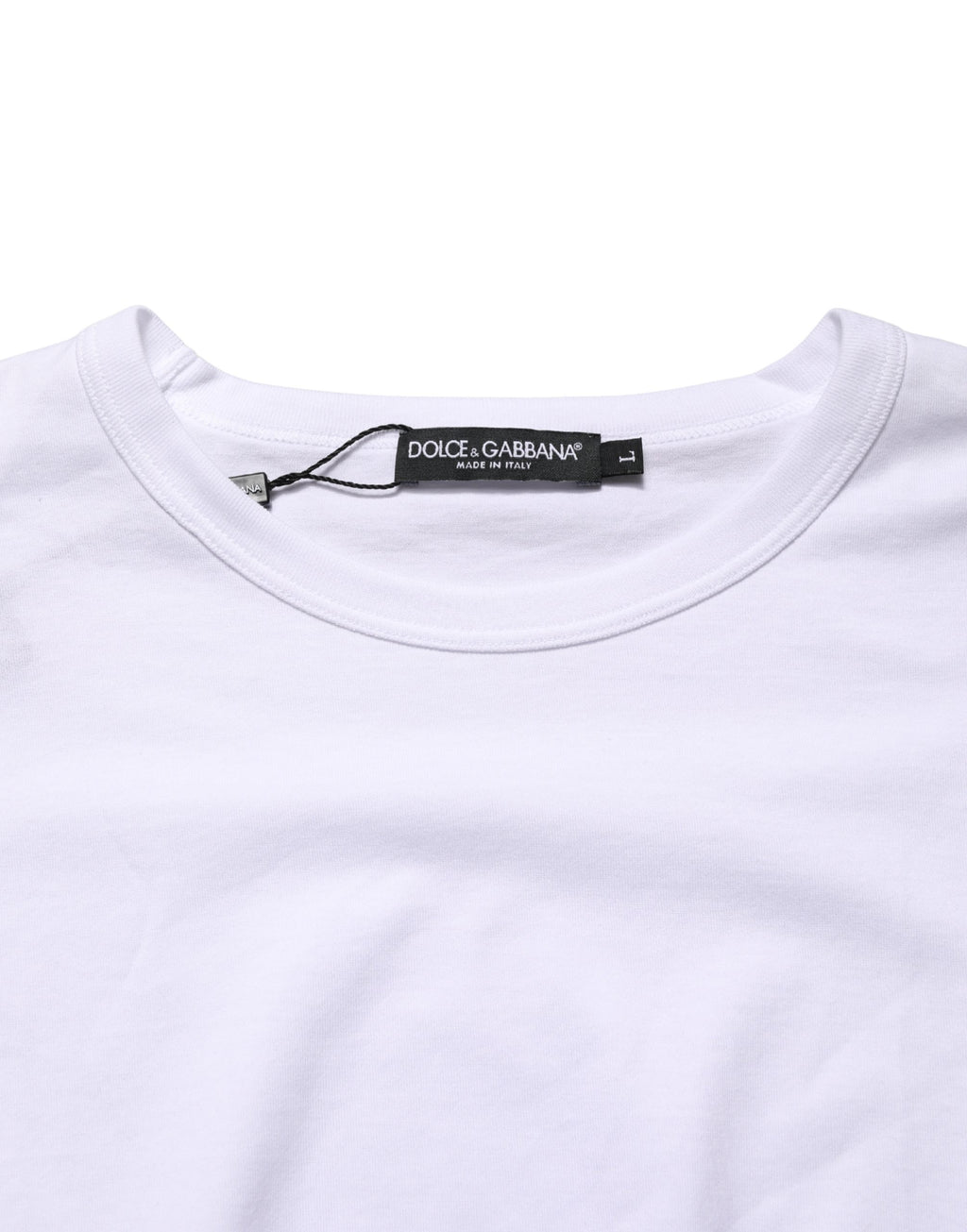 T-shirt Dolce & Gabbana en coton blanc à manches courtes et col rond