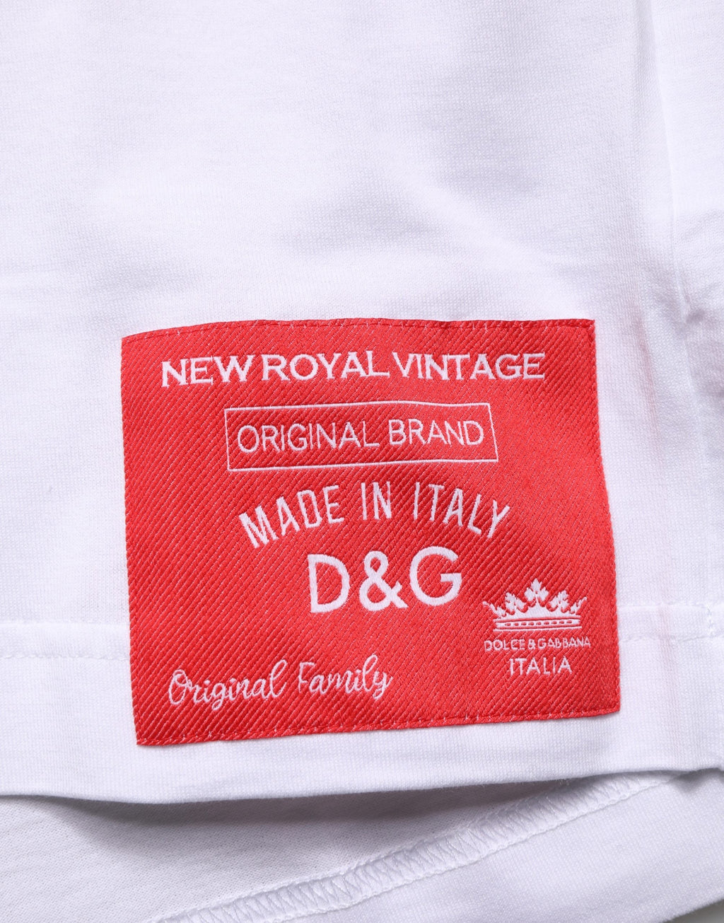 T-shirt Dolce & Gabbana en coton blanc à manches courtes et col rond