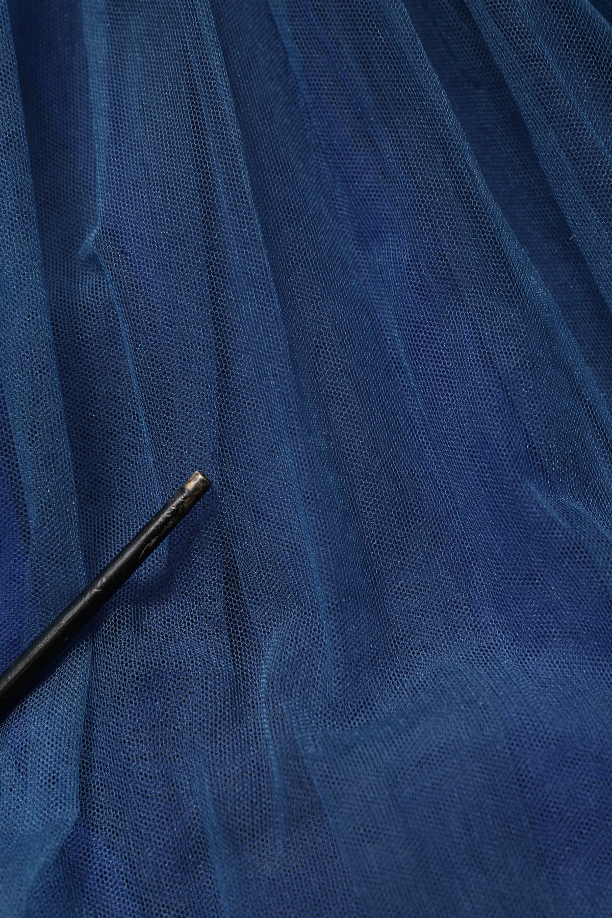 Dolce & Gabbana blaues Midi-A-Linien-Trägerkleid aus Tüll