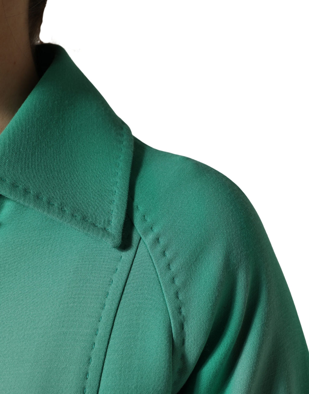 Veste-Trench Vert Ceinturée Boutonnée Dolce & Gabbana