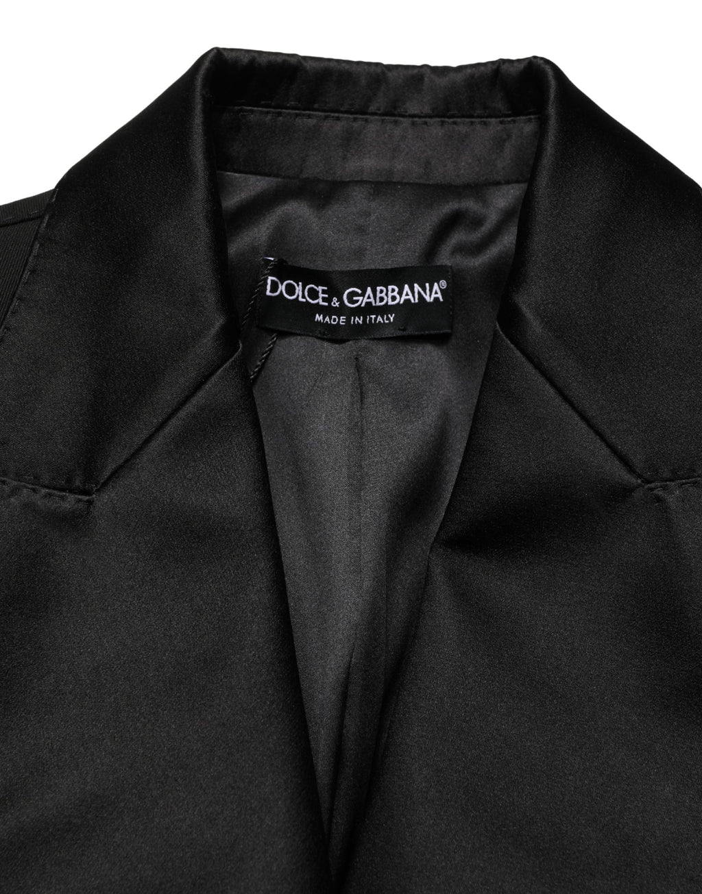 Veste blazer droite en laine noire Dolce & Gabbana