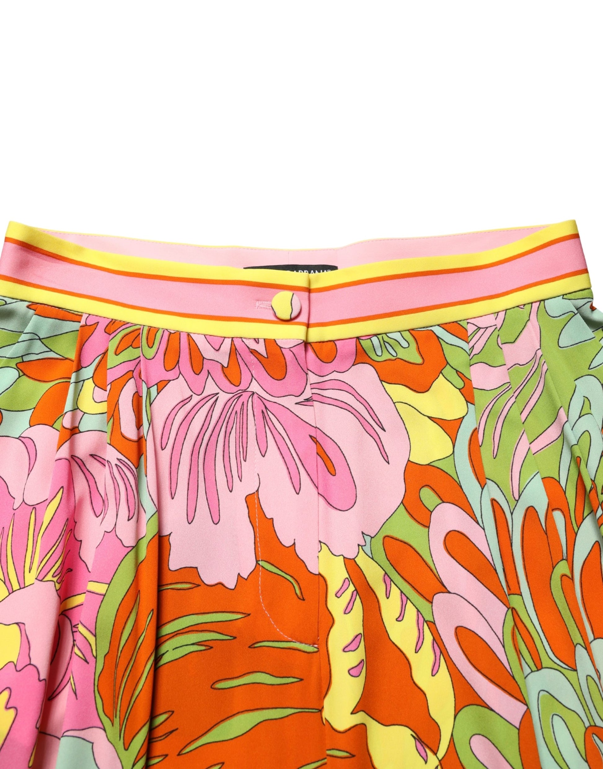 Pantalon court à imprimé floral multicolore Dolce & Gabbana