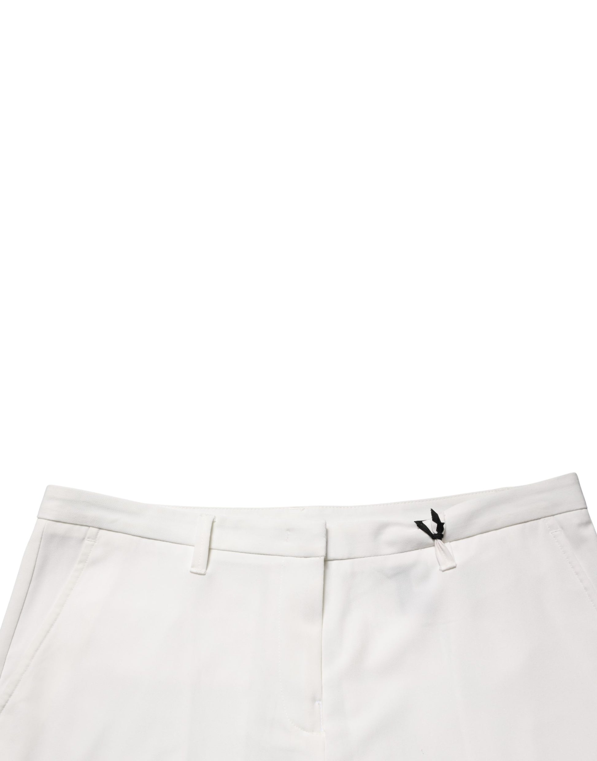 Pantalon chino large taille mi-haute blanc Twinset pour femme