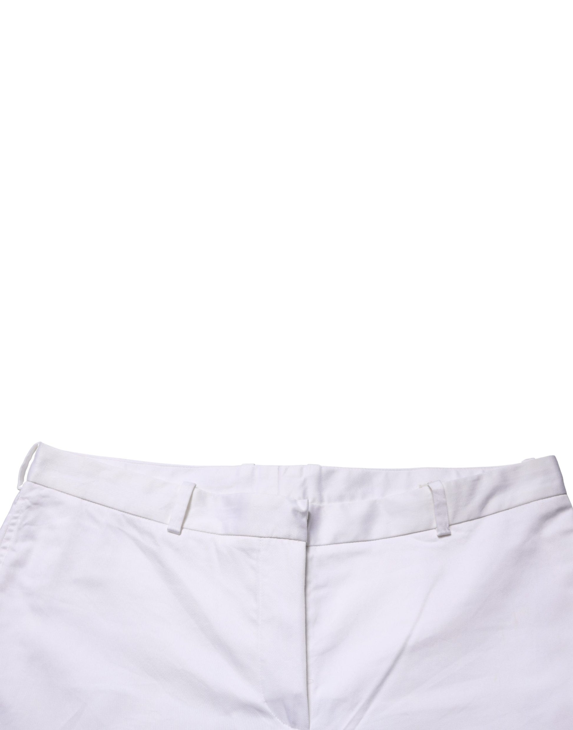 Pantalon chino droit taille mi-haute blanc GF Ferre pour femme
