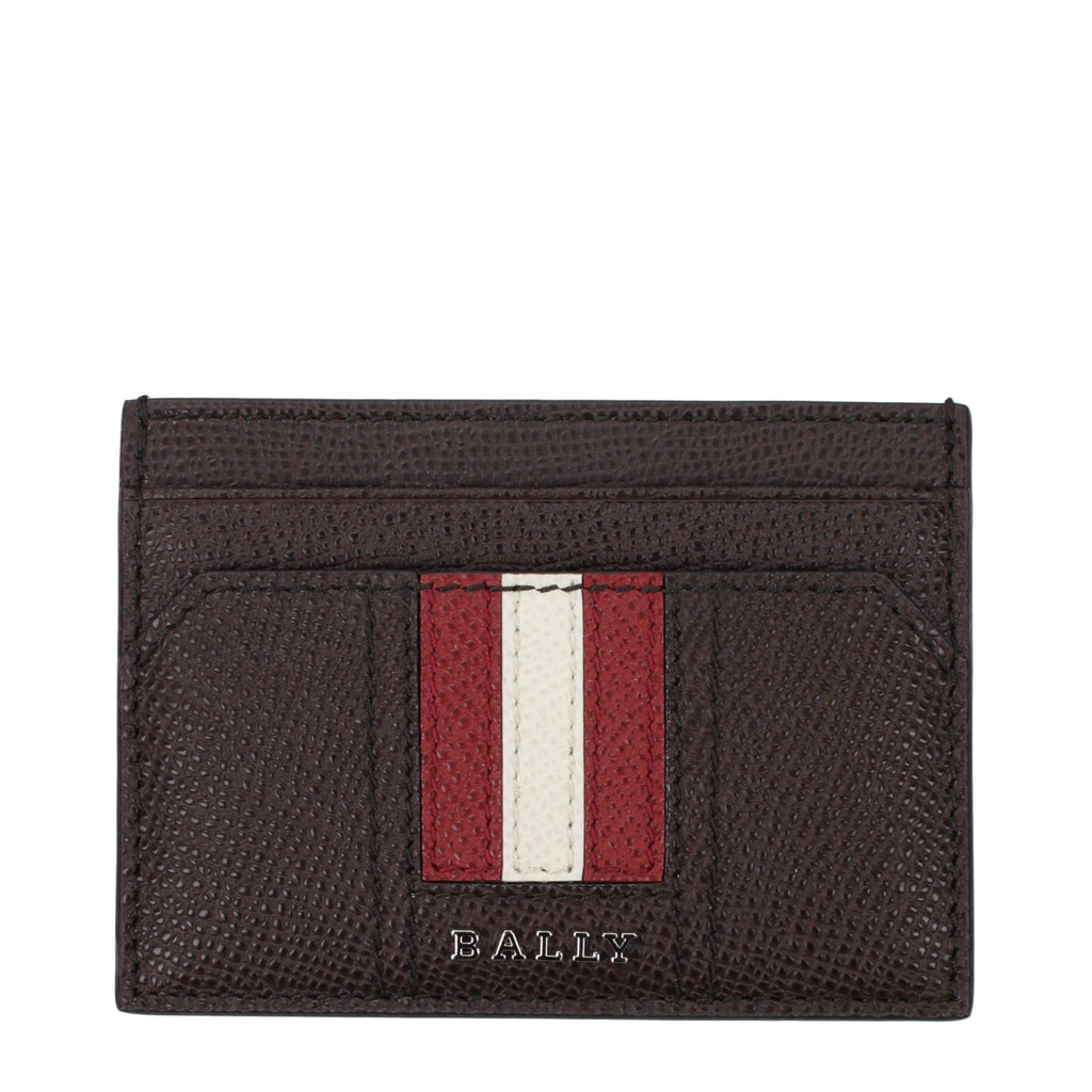 Porte-cartes Bally en cuir marron