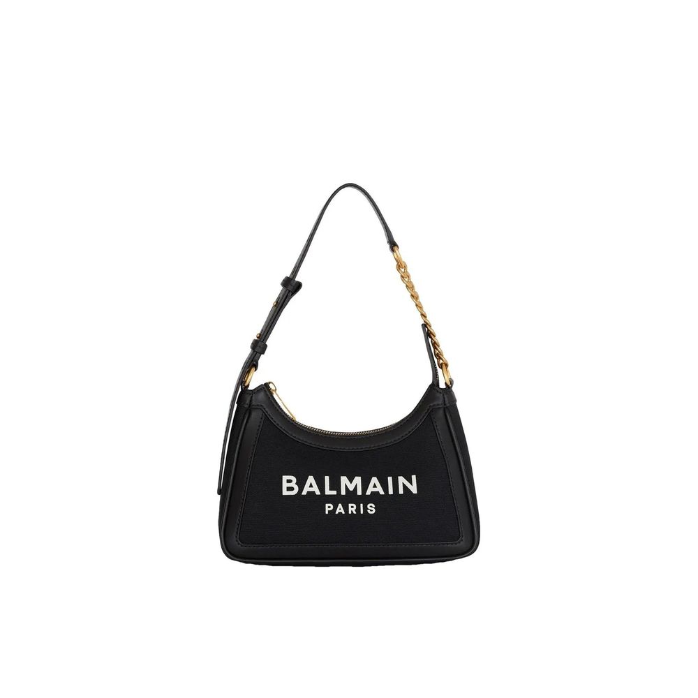 Sac à bandoulière Balmain en coton noir