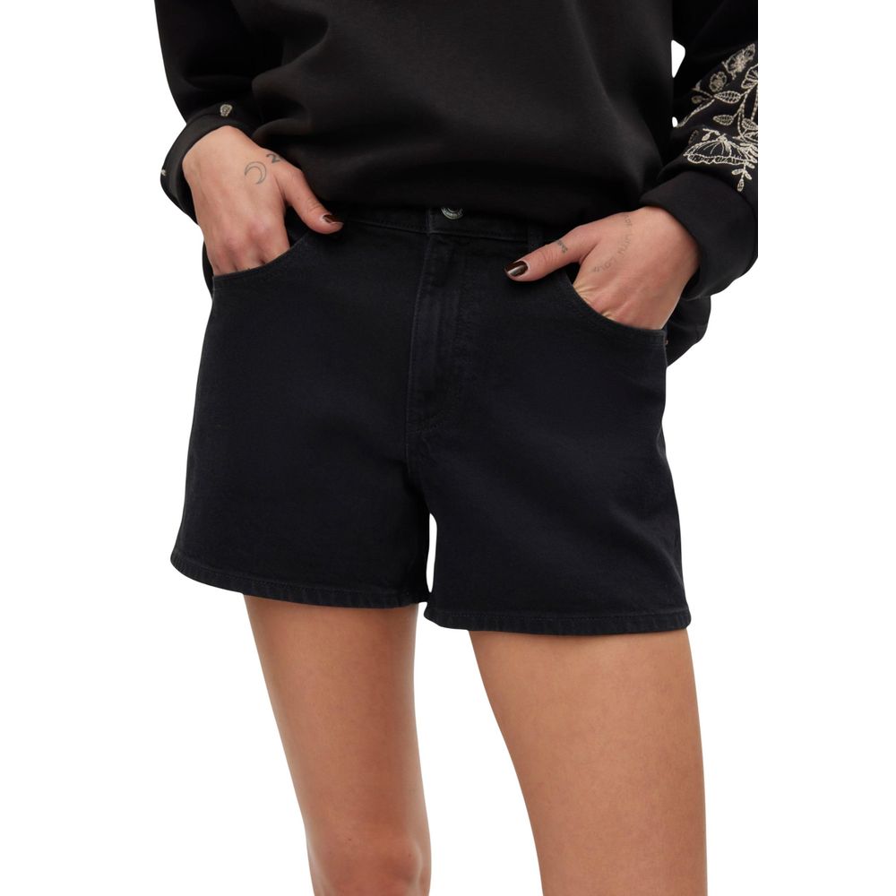 Shorts en coton noir Vero Moda
