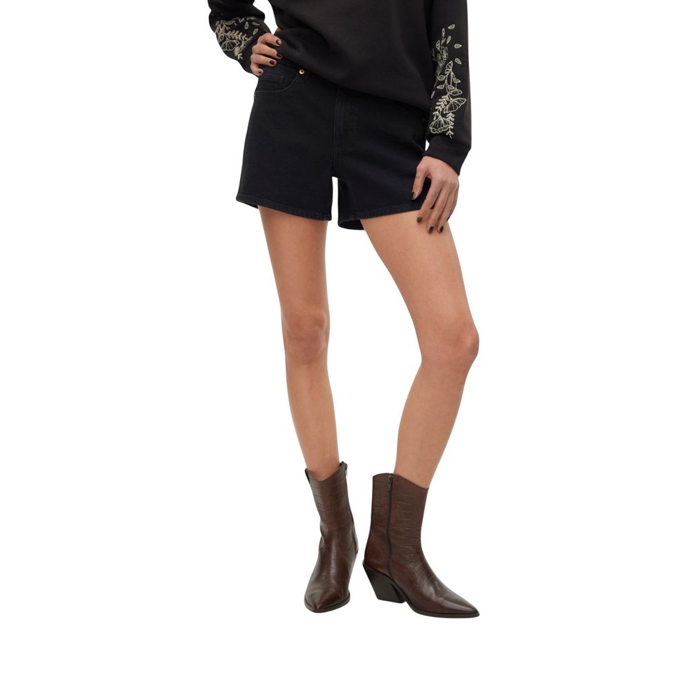 Shorts en coton noir Vero Moda