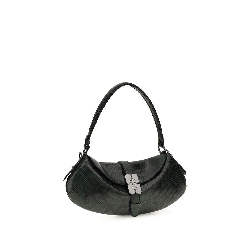 Sac à bandoulière Ganni en cuir recyclé bleu