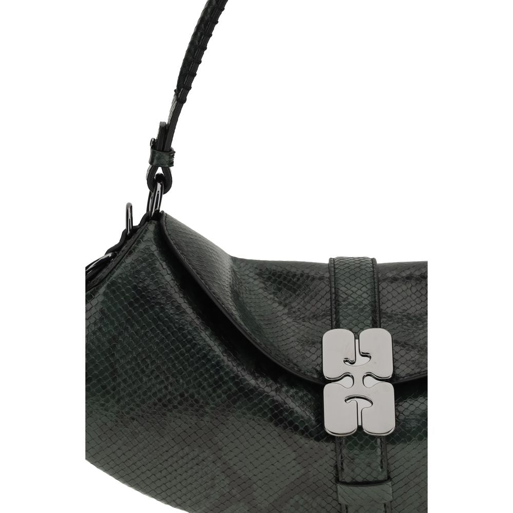 Sac à bandoulière Ganni en cuir recyclé bleu