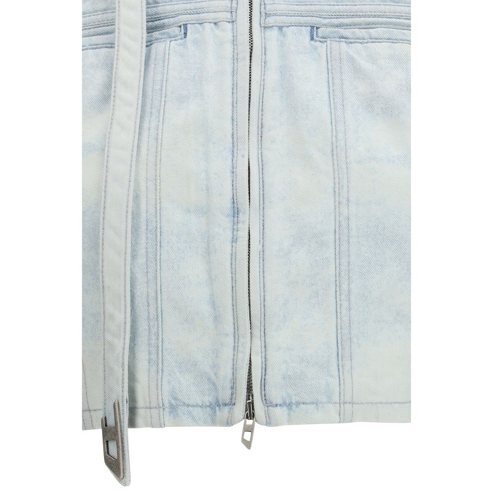 Blouson motard en coton bleu Diesel