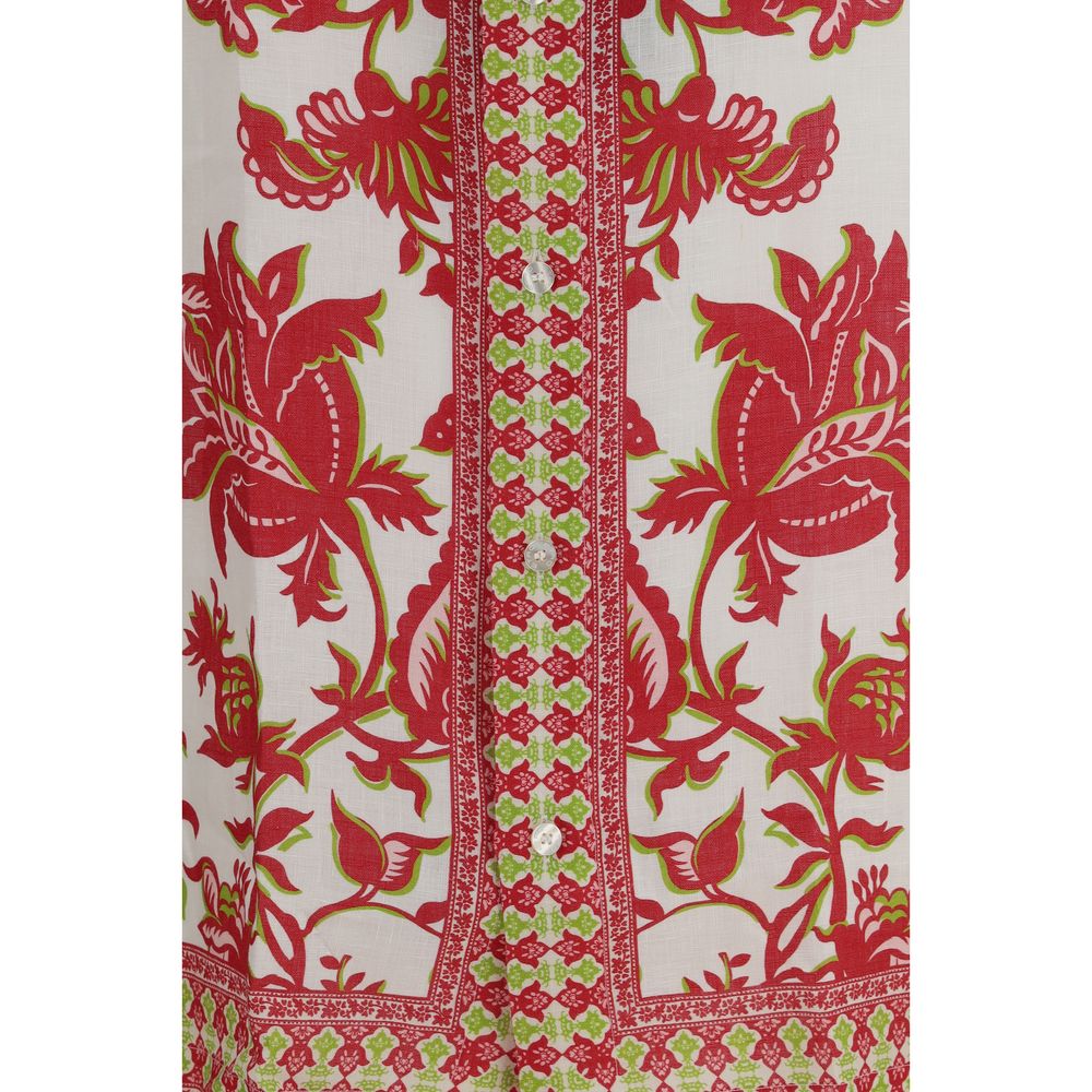 Etro Multicolor Linen Shortsleeve Shirt
