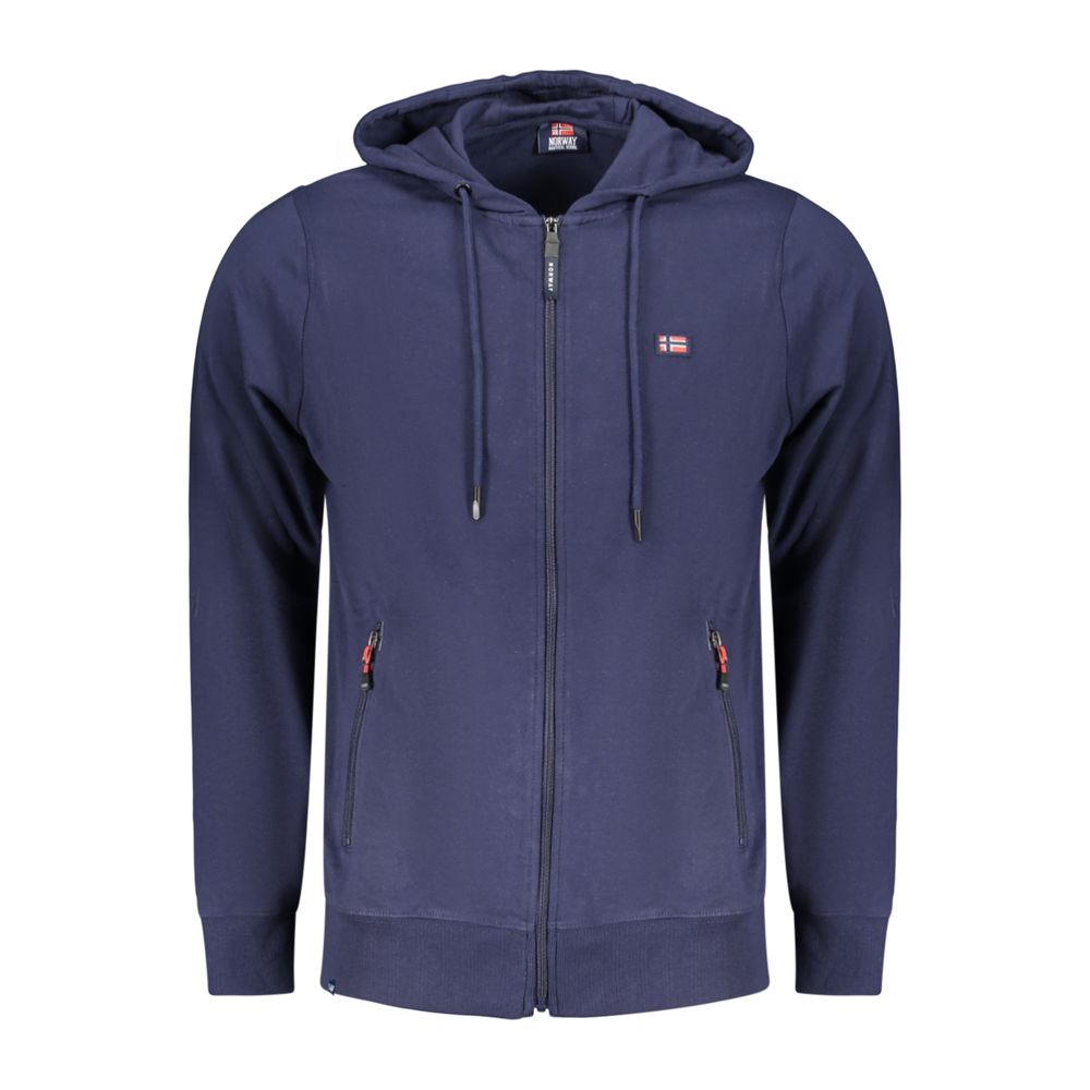 Norvège 1963 Sweat à Capuche Homme en Coton Bleu