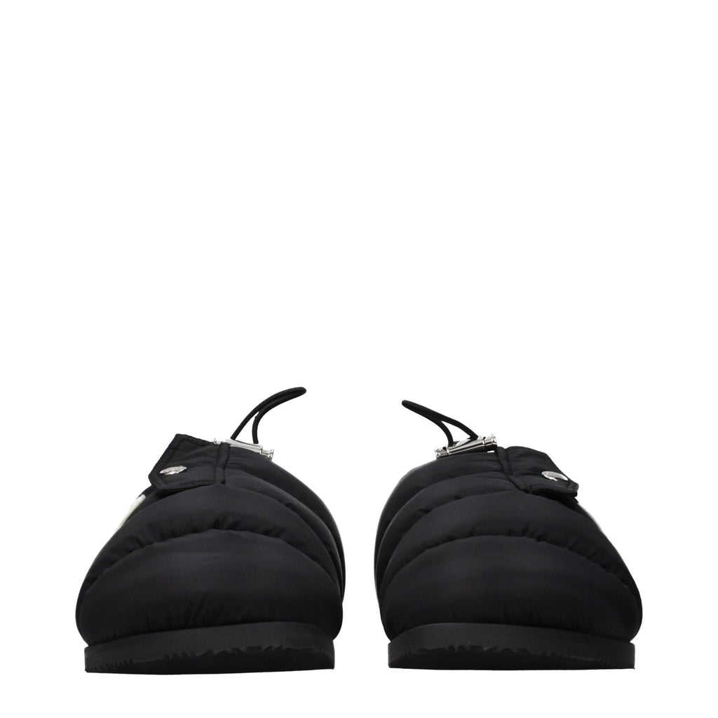 Pantoufles Moncler en tissu noir