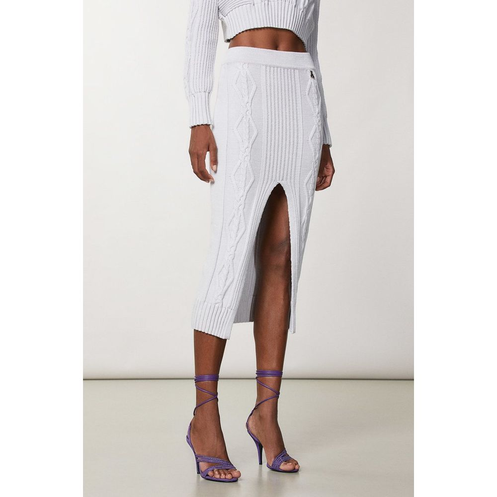 Jupe longue Patrizia Pepe en viscose blanche