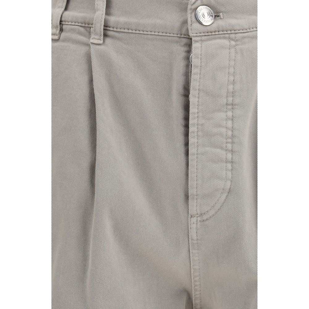 Pantalon décontracté Brunello Cucinelli en coton marron