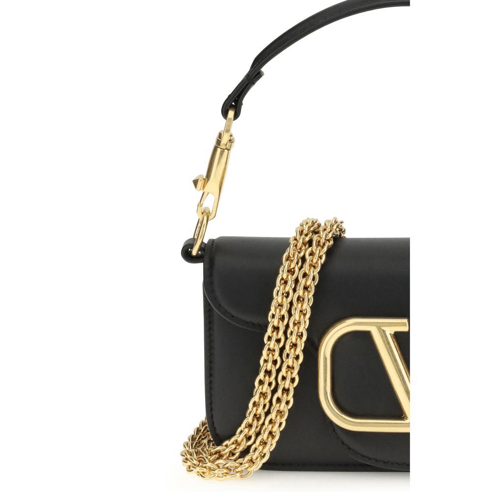 Sac porté épaule Valentino Garavani en cuir de veau noir