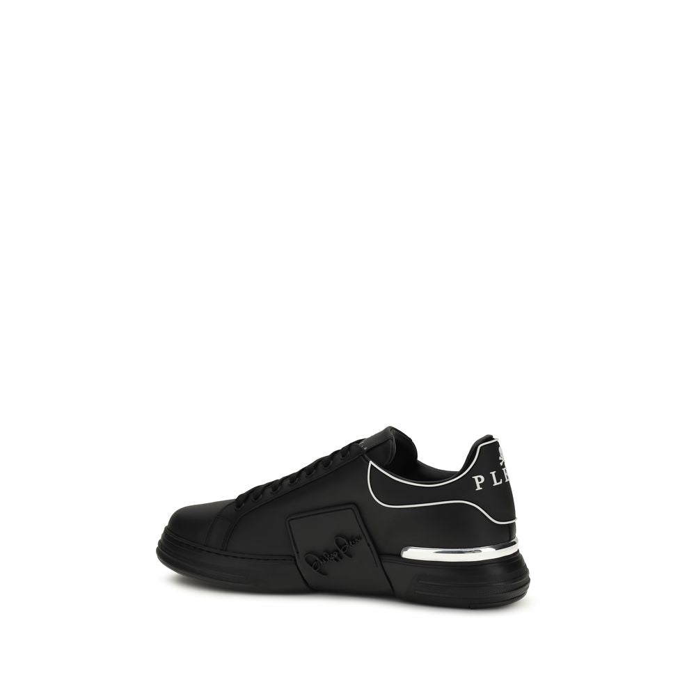 Baskets basses Philipp Plein en cuir de veau noir Bos Taurus