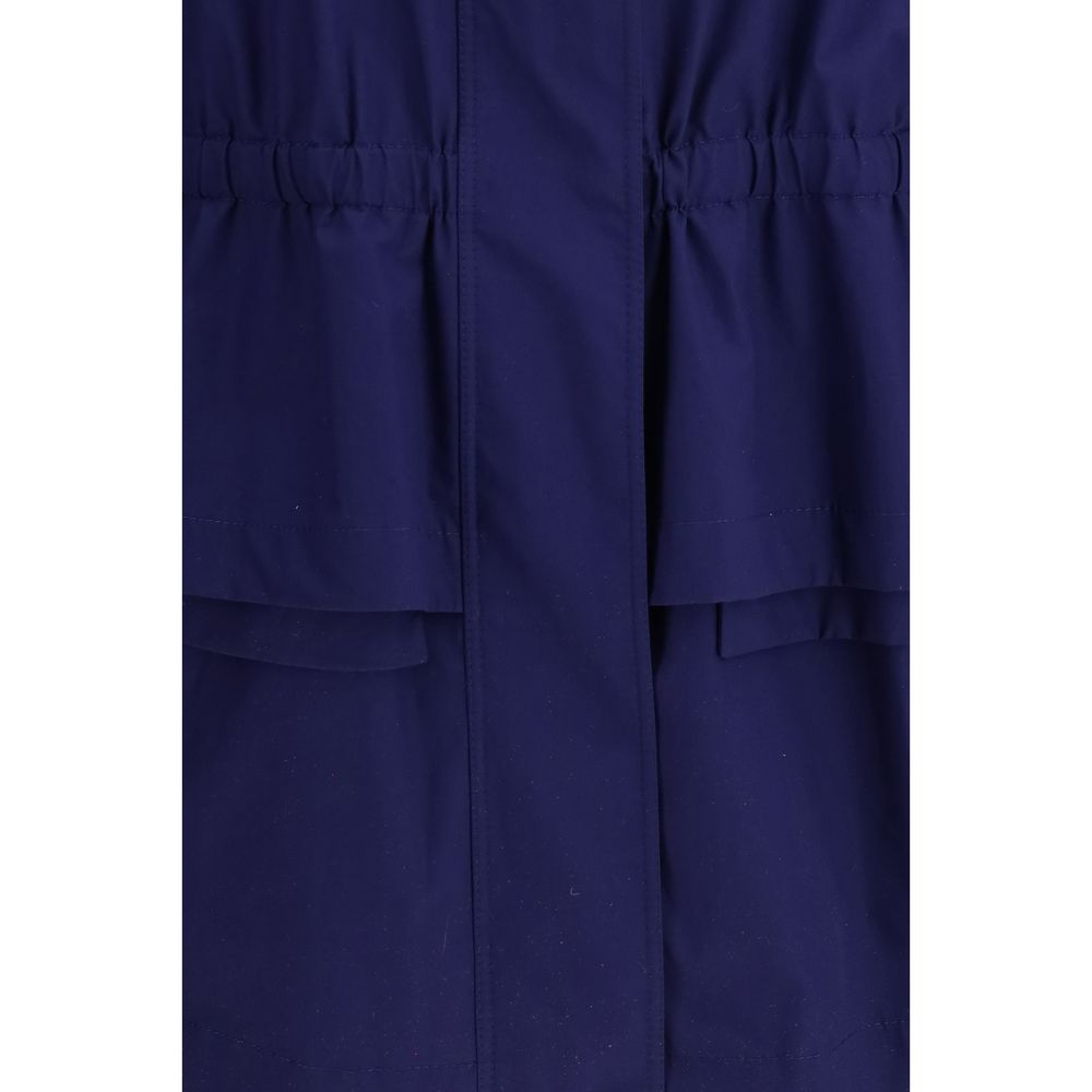 Parka en coton bleu Fendi