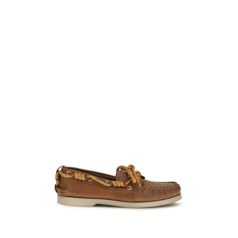 Mocassins à enfiler Golden Goose en cuir de veau marron Bos Taurus