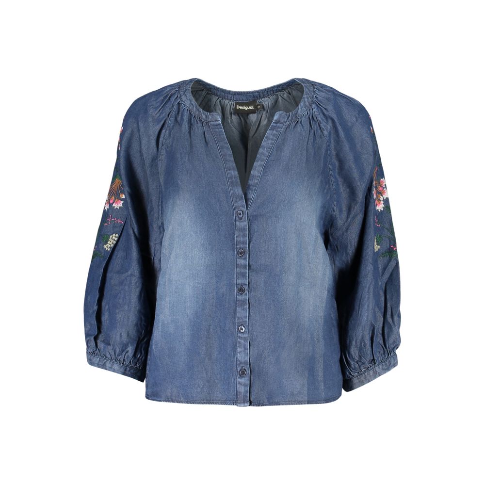 Chemise femme Desigual en lyocell bleu