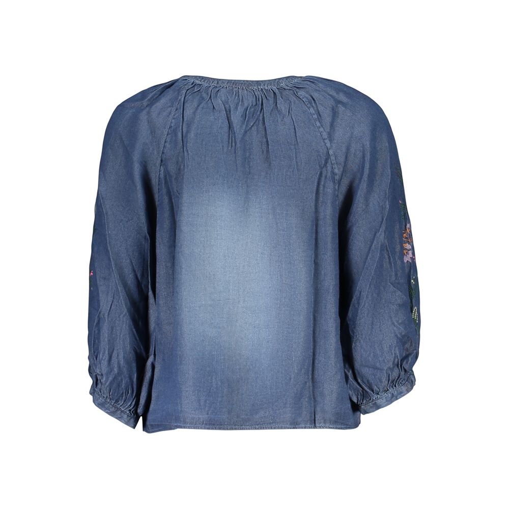 Chemise femme Desigual en lyocell bleu