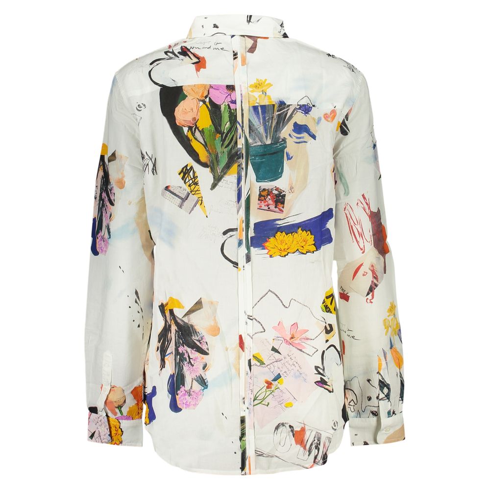 Chemise femme en coton blanc Desigual