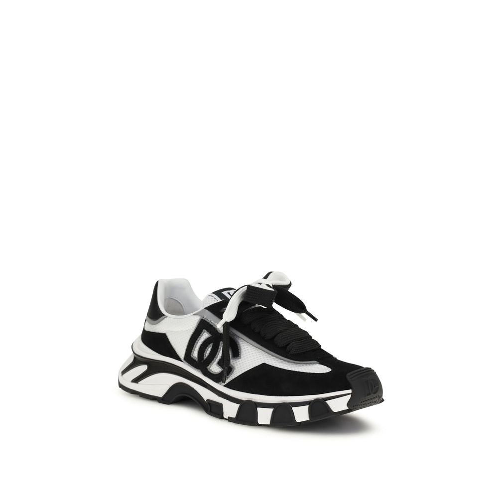 Baskets Dolce & Gabbana noires en cuir de veau Bos Taurus