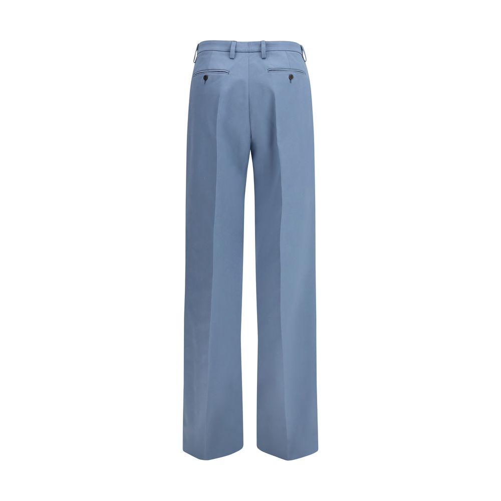 Pantalon Chino Prada en Coton Bleu