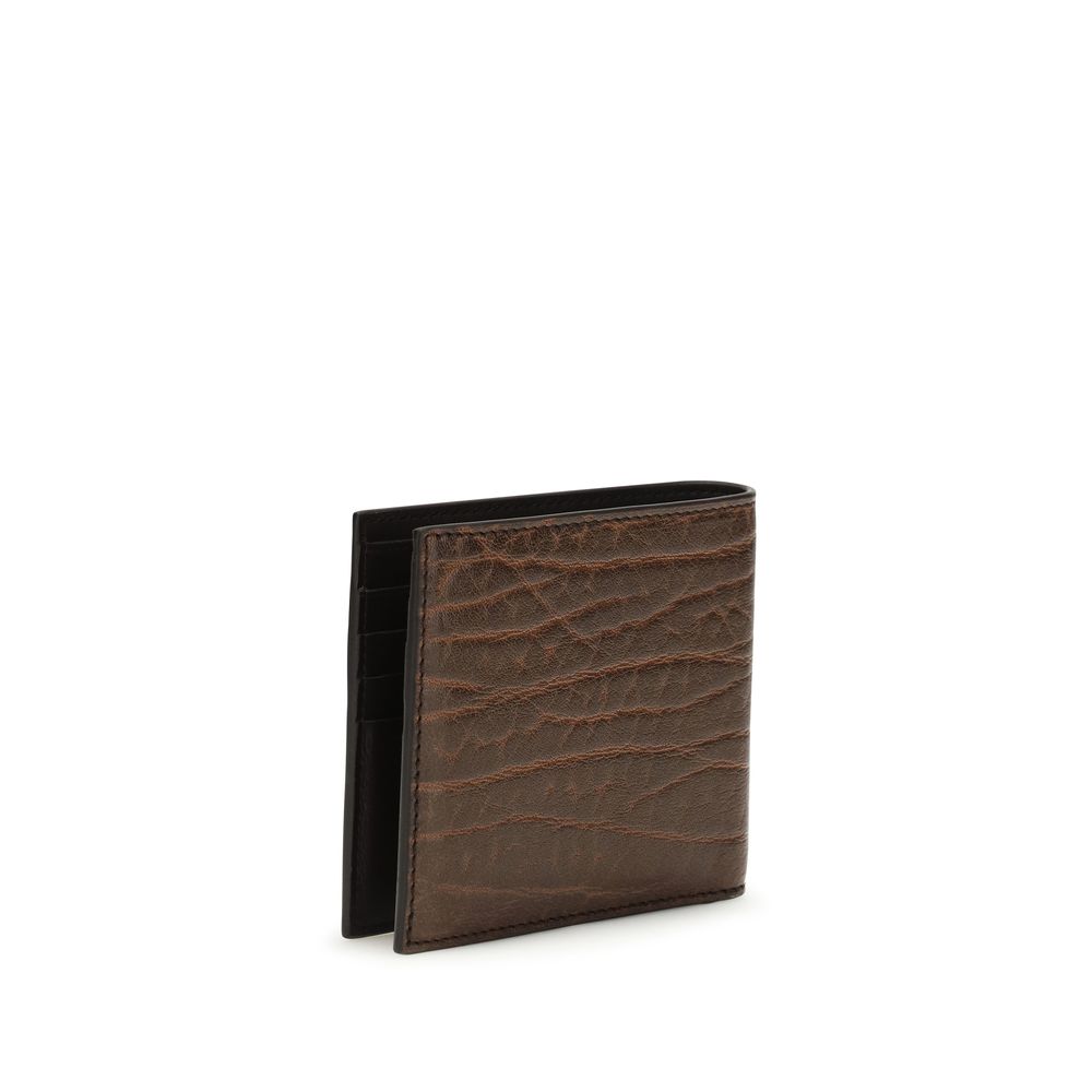 Portefeuille Ferragamo en cuir de veau marron Bos Taurus