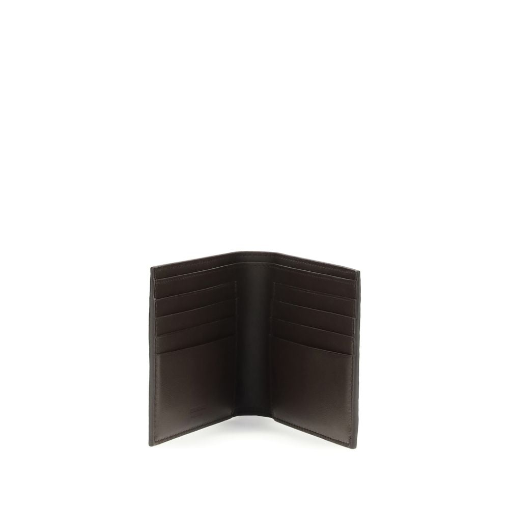 Portefeuille Ferragamo en cuir de veau marron Bos Taurus