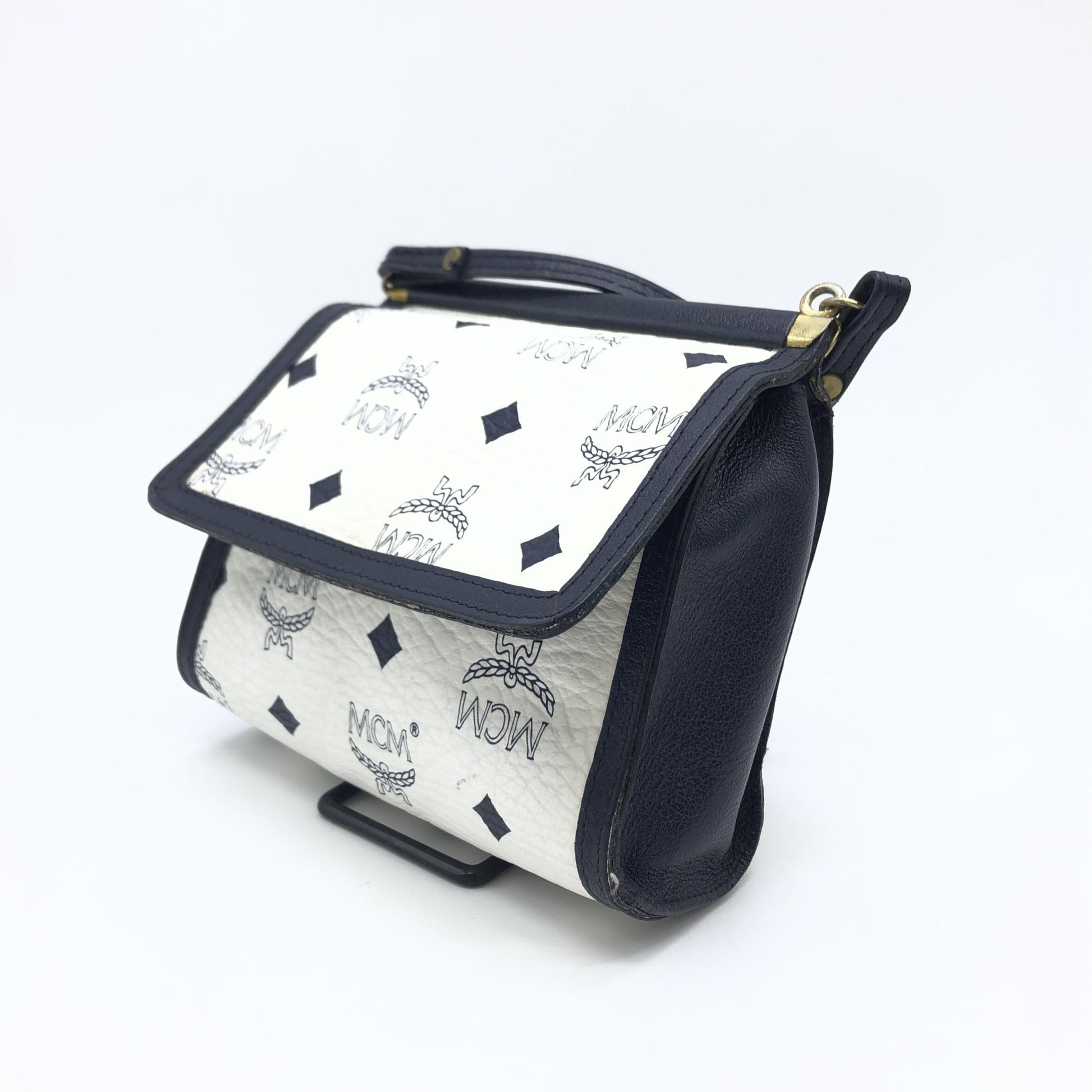 MCM Mini Crossbody Bag White Visetos