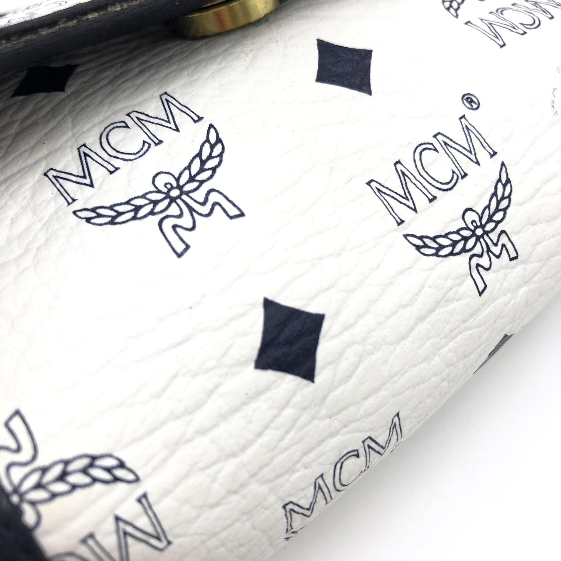 MCM Mini Crossbody Bag White Visetos