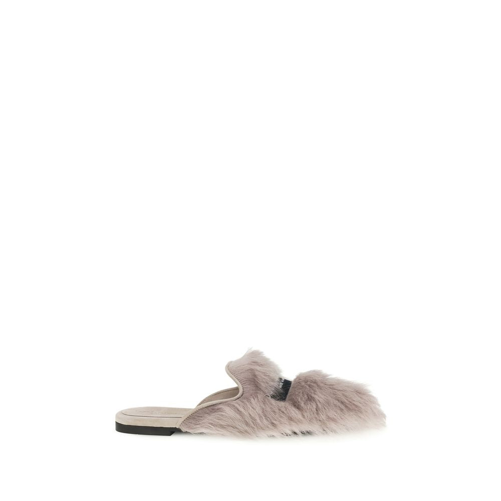 Mules Dolce & Gabbana grises en agneau Ovis Aries Aries