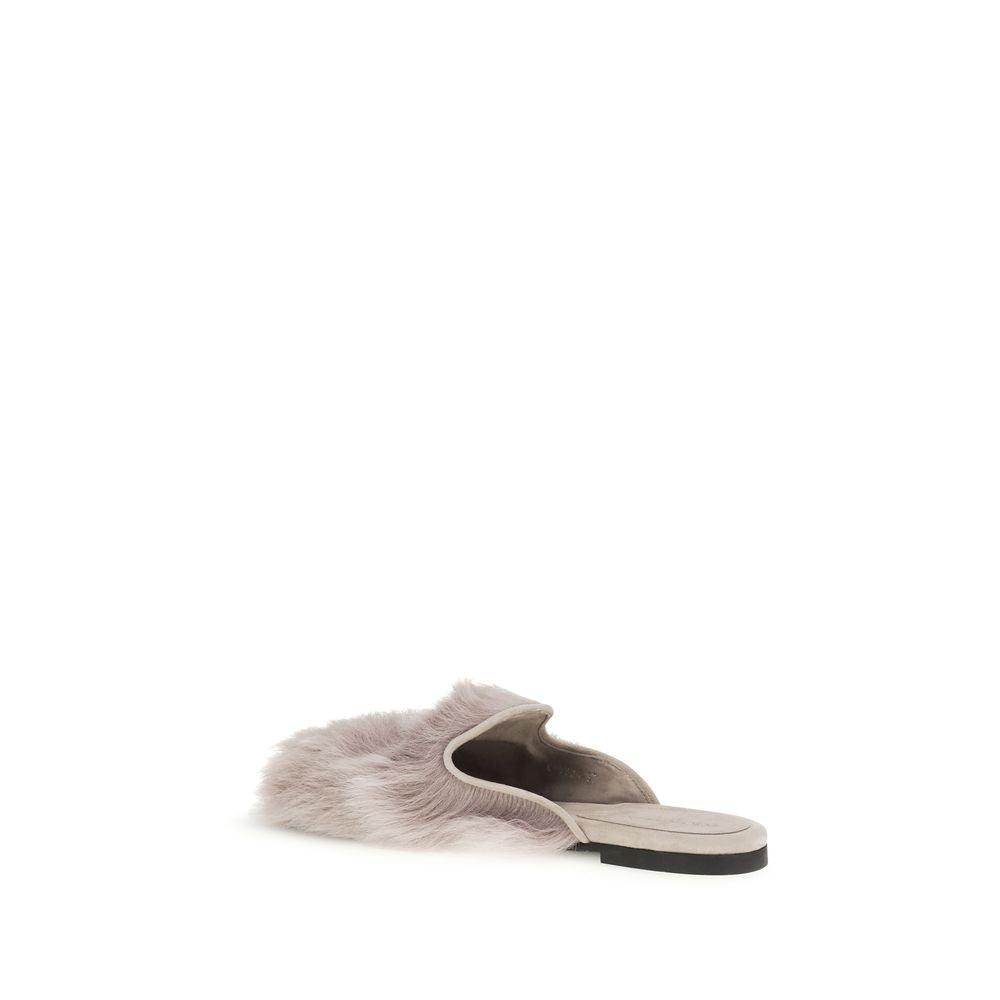 Mules Dolce & Gabbana grises en agneau Ovis Aries Aries