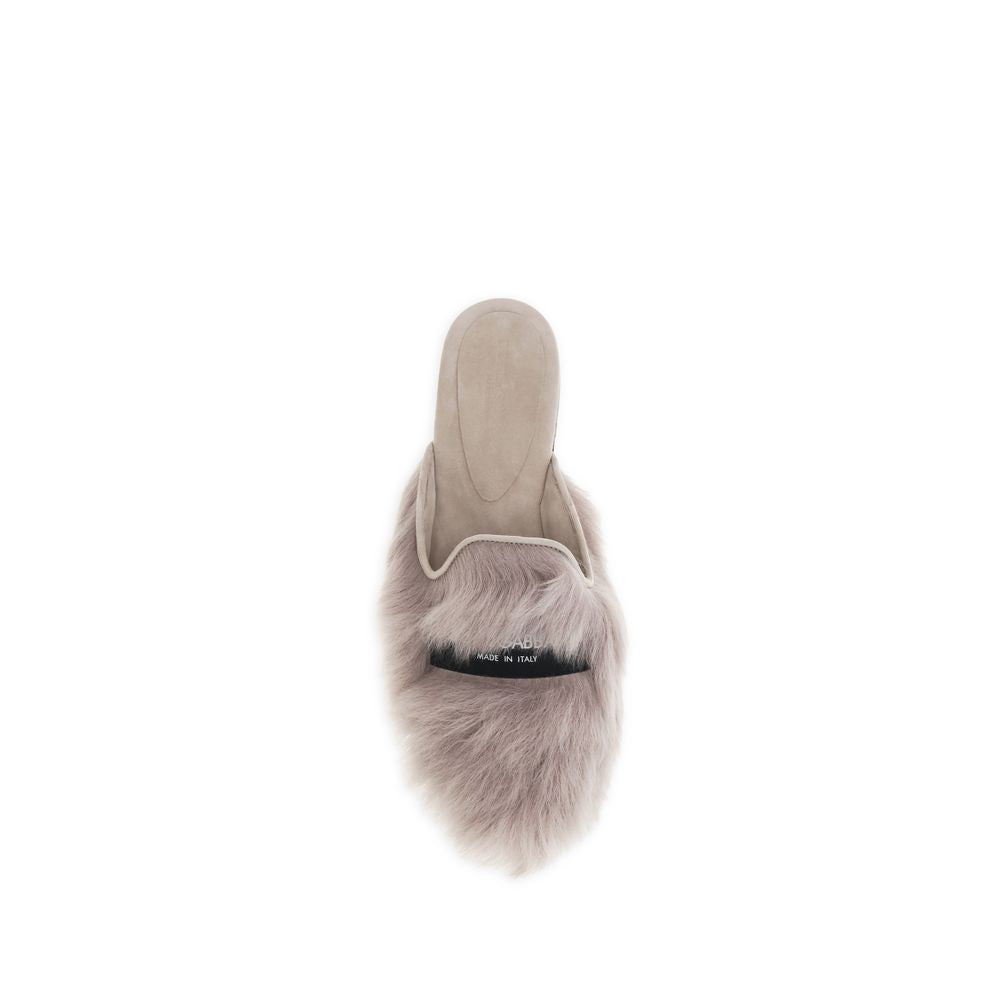 Mules Dolce & Gabbana grises en agneau Ovis Aries Aries