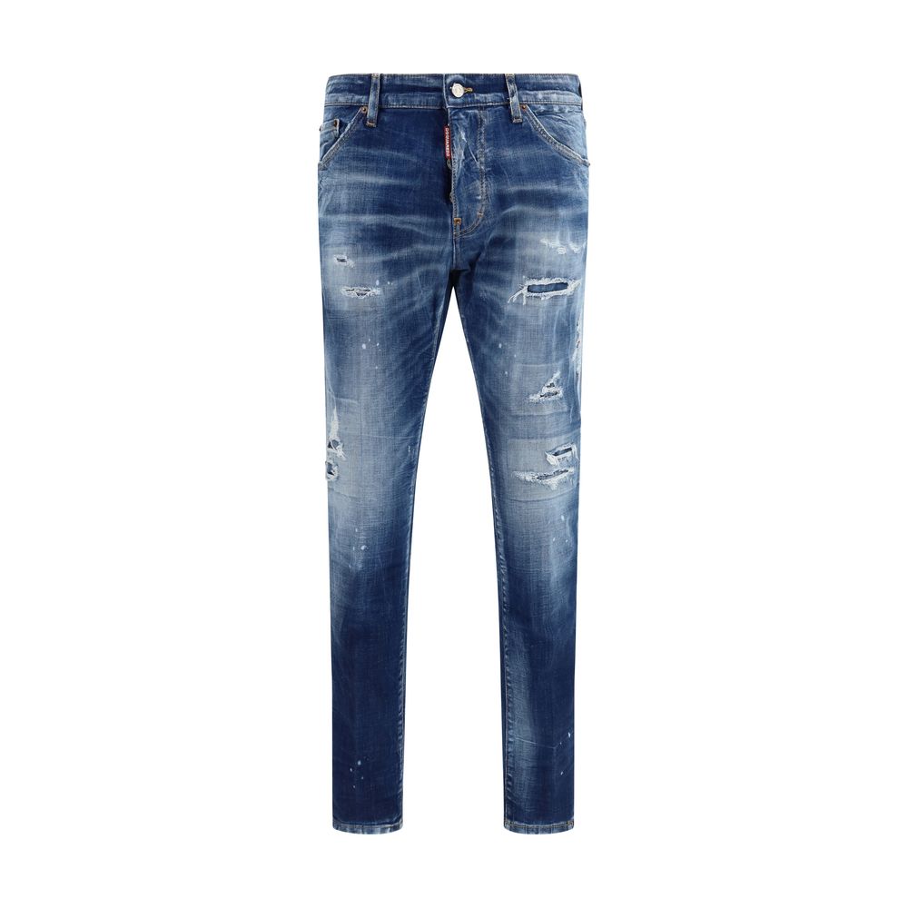 Jean slim Dsquared² en coton bleu