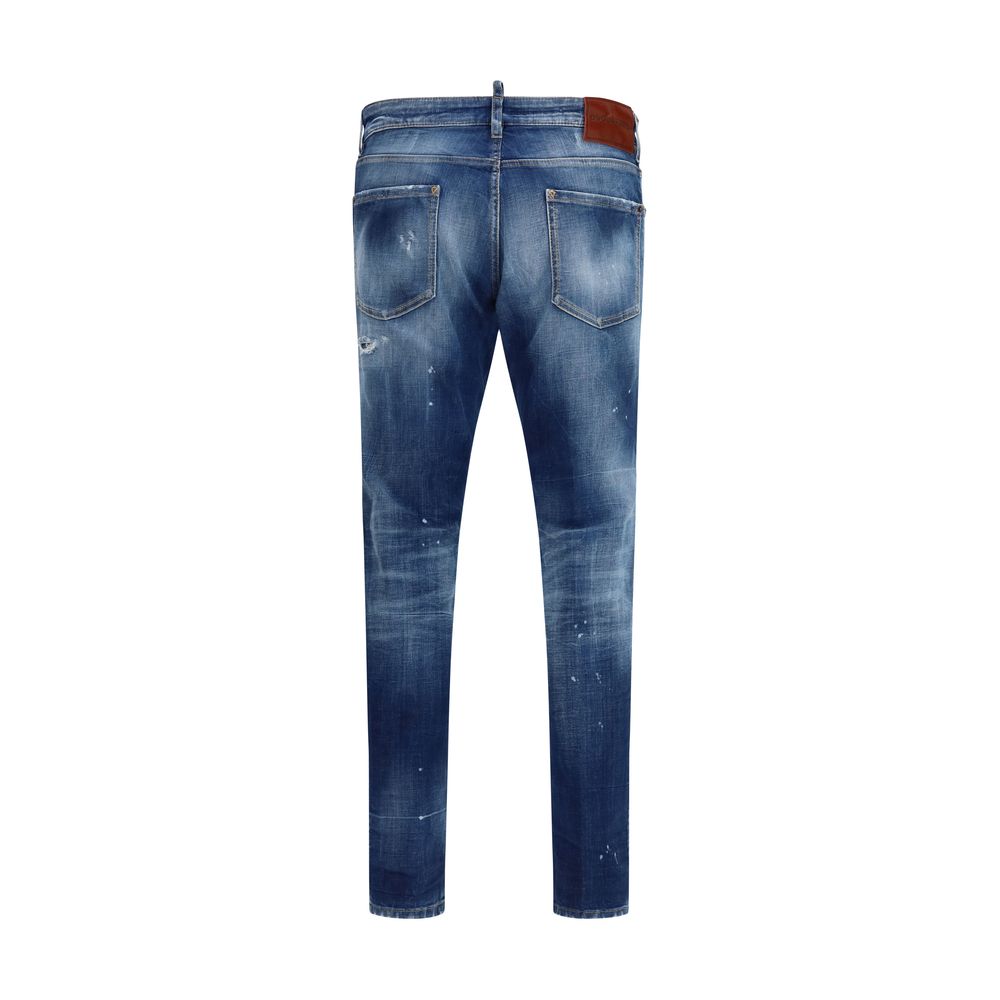 Jean slim Dsquared² en coton bleu