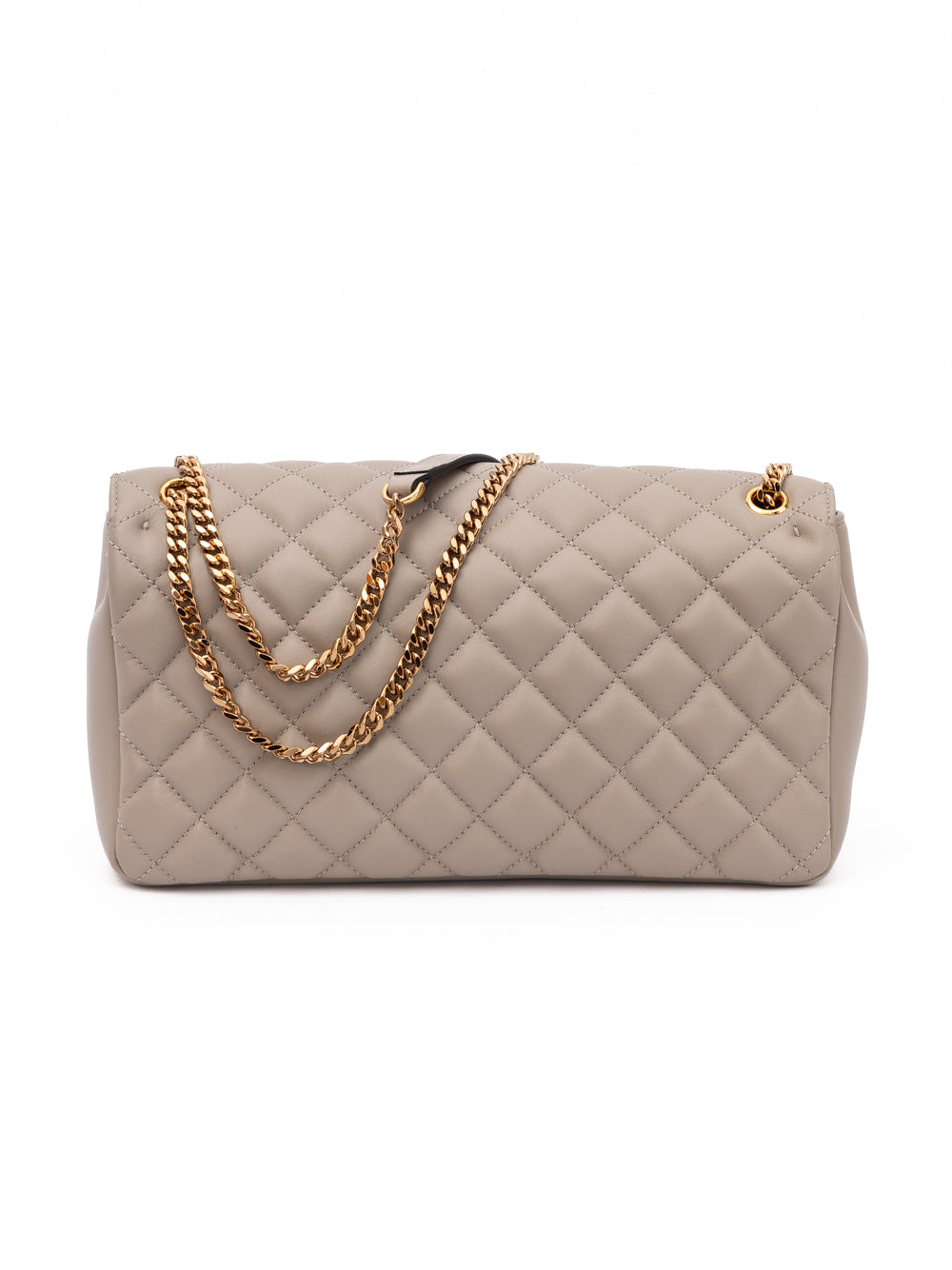 Sac à bandoulière Versace en cuir matelassé taupe
