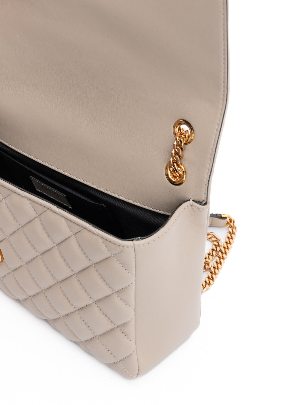 Sac à bandoulière Versace en cuir matelassé taupe