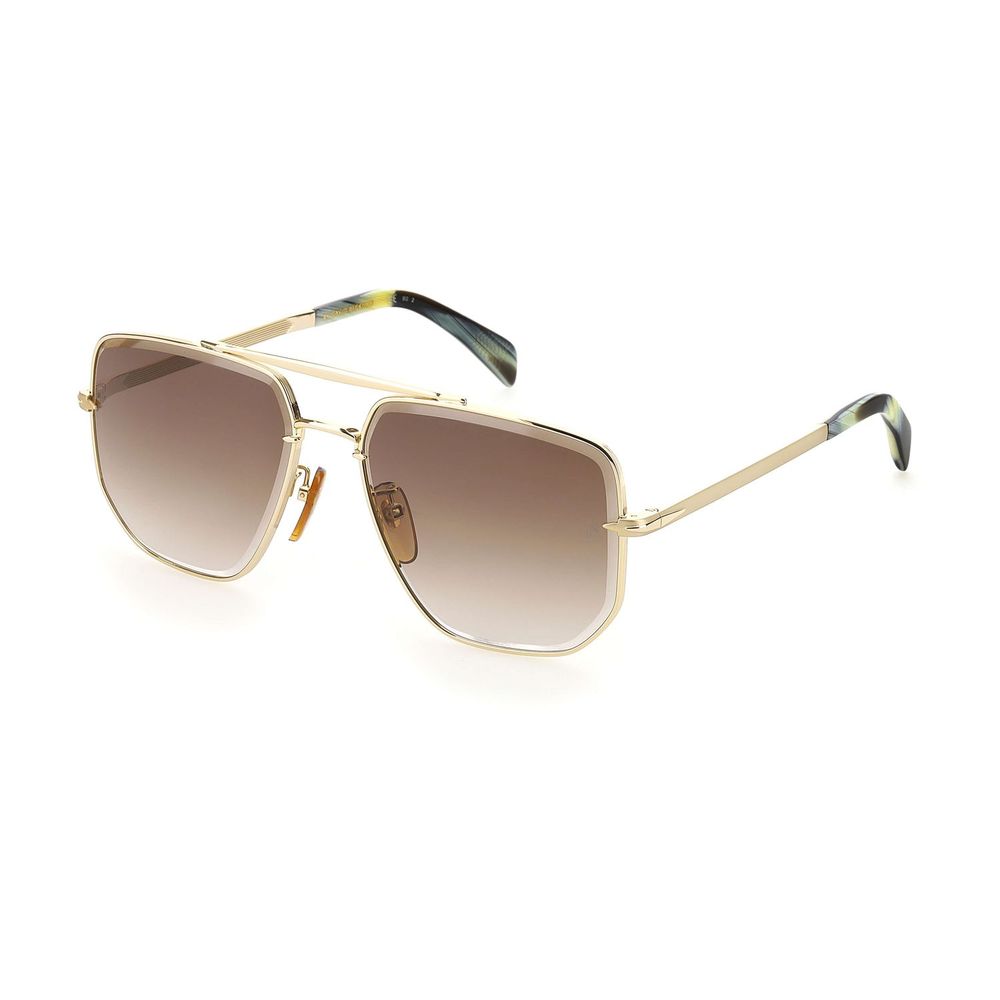 Lunettes de soleil David Beckham en métal doré