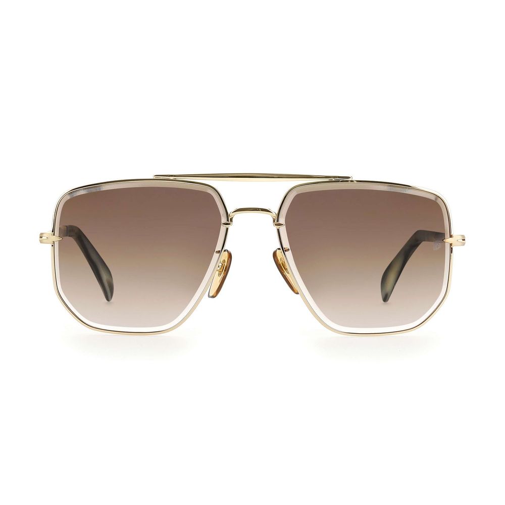 Lunettes de soleil David Beckham en métal doré