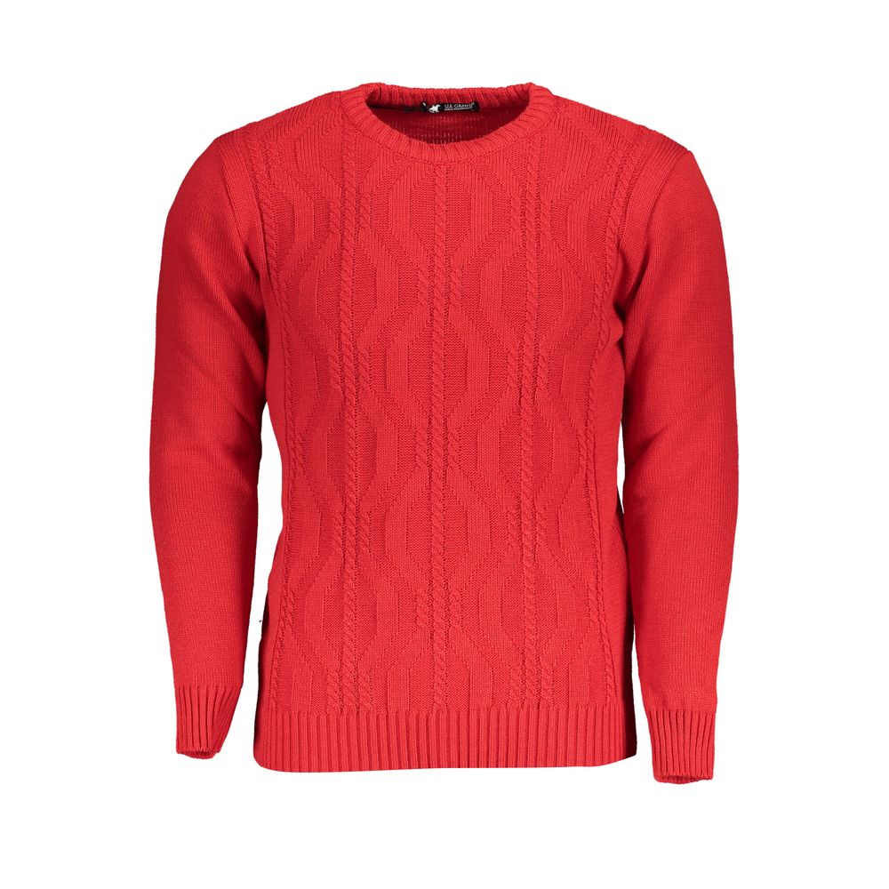 U.S. Grand Pull Acrylique Rouge Homme