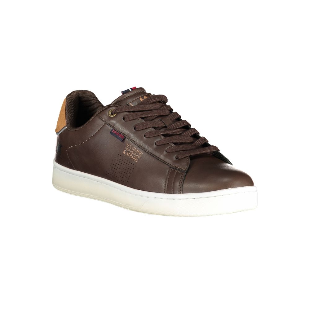 Baskets Homme U.S. Grand Marrone en Polyuréthane